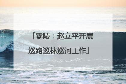 零陵：赵立平开展巡路巡林巡河工作